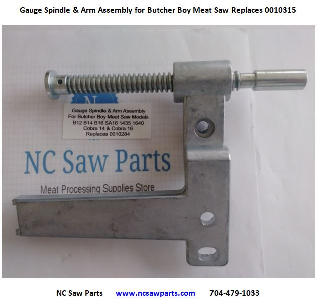 Gauge Spindle and Arm Assembly For Butcher Boy Saw Replaces 0010284